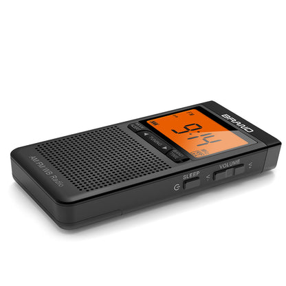 Pocket Digital Radio - Mini Portable AM/FM/WB Weather Radio with Digital Display