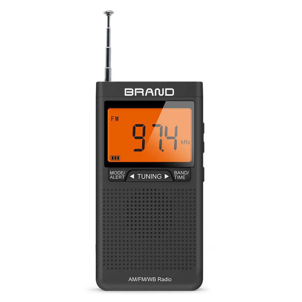 Pocket Digital Radio - Mini Portable AM/FM/WB Weather Radio with Digital Display