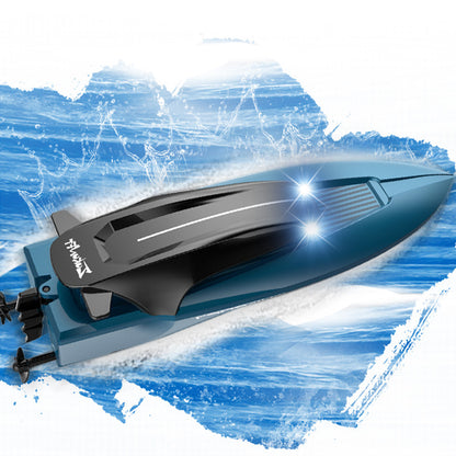 Wireless Remote Control Speedboat with Lights and Rechargeable Battery