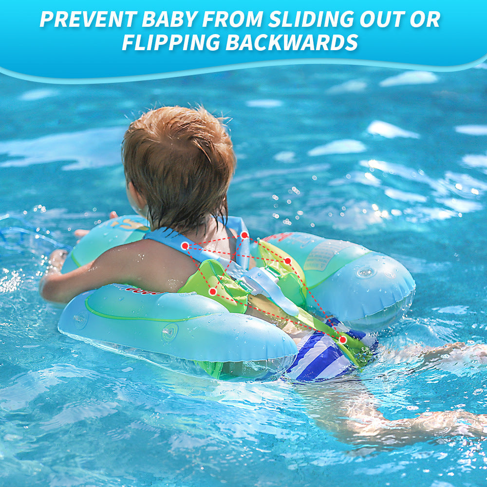 Swimbobo Baby Swim Ring - Underarm Float for Children, Sunshade and UV Protection, Toddler Swimming Aid