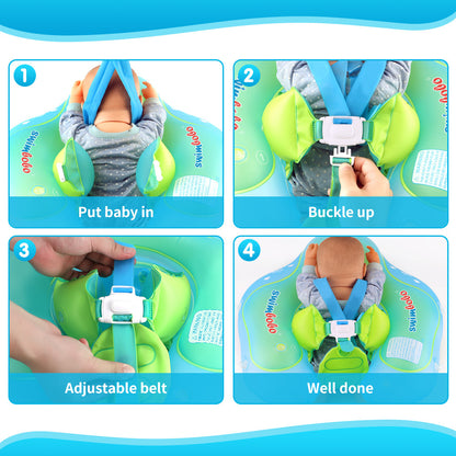 Swimbobo Baby Swim Ring - Underarm Float for Children, Sunshade and UV Protection, Toddler Swimming Aid