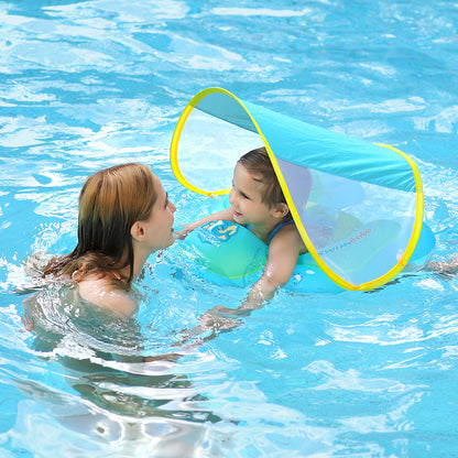 Swimbobo Baby Swim Ring - Underarm Float for Children, Sunshade and UV Protection, Toddler Swimming Aid