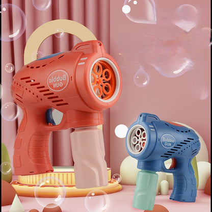 Five-Hole Bubble Gun with Automatic Blowing and Light Effects