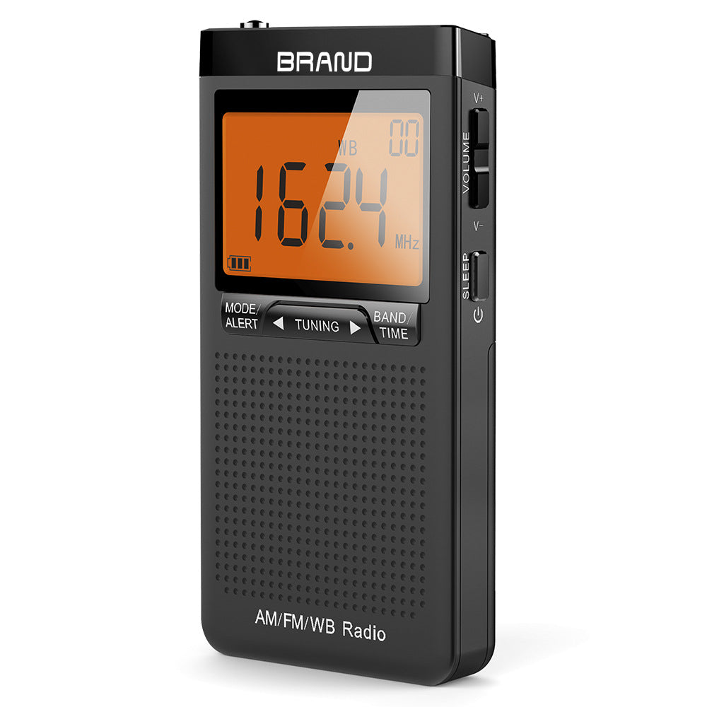 Pocket Digital Radio - Mini Portable AM/FM/WB Weather Radio with Digital Display