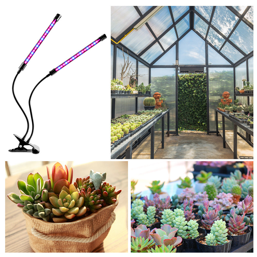 waterproof Lighting Clip-on Plant Grow Light, USB Adjustable Full Spectrum Light for Home, Waterproof Seedling Light 5V