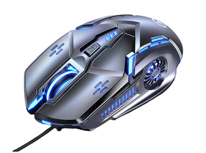 Silent Luminous Gaming Mouse for Kids - Wired Electronic Racing Machine