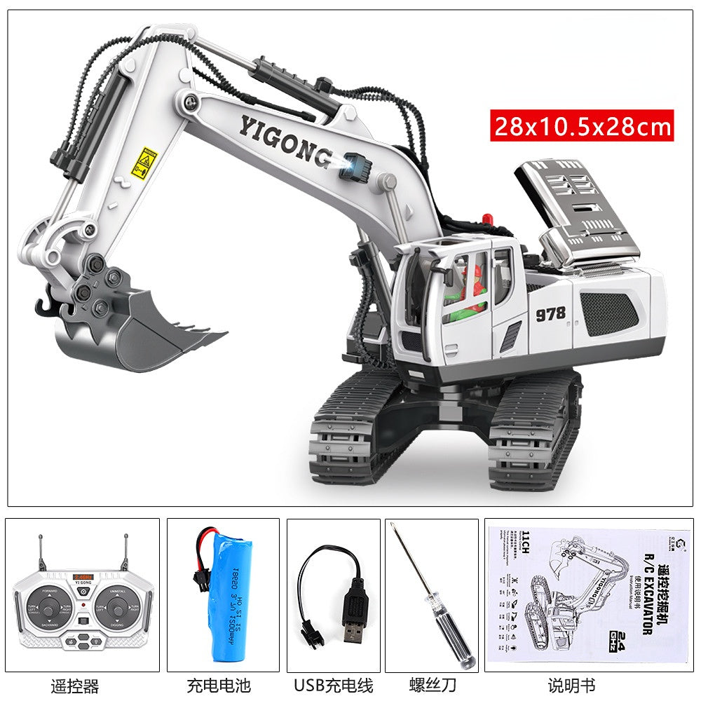 Remote Control alloy Excavator and Dump Truck Toy Set for Children - Remote Control Car