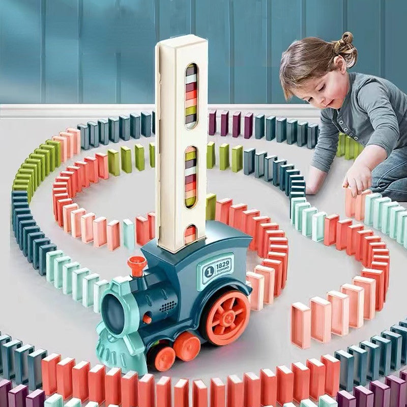 Educational Children's Toy: Dominoes Automatic Electric Train