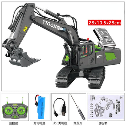 Remote Control alloy Excavator and Dump Truck Toy Set for Children - Remote Control Car