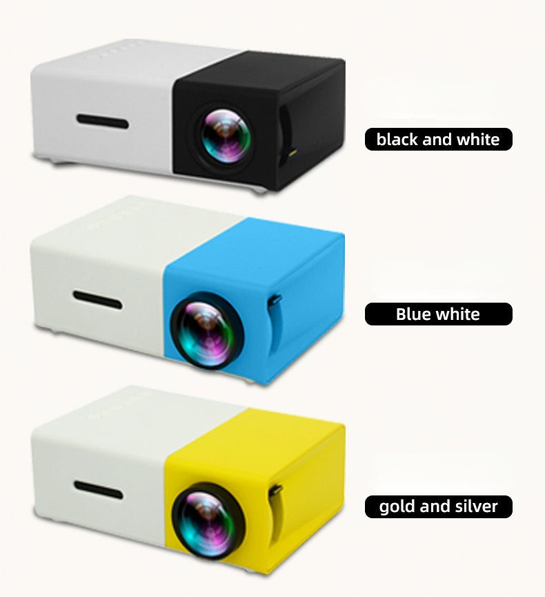 YG300 Mini Projector - Portable Home LED Projector with HD 1080p Support