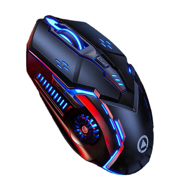 Silent Luminous Gaming Mouse for Kids - Wired Electronic Racing Machine