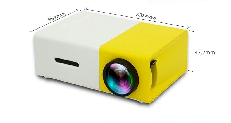 YG300 Mini Projector - Portable Home LED Projector with HD 1080p Support