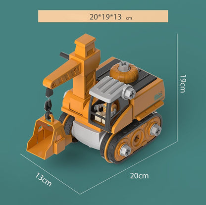 disassembly 4-in-1 deformation engineering vehicle with trolley sliding track