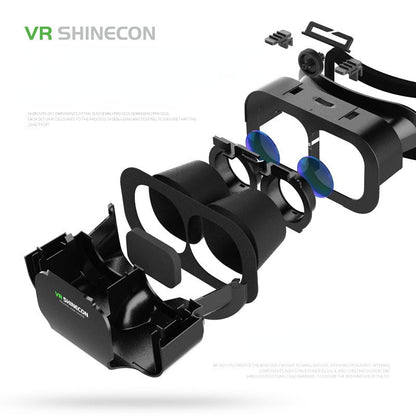 5th Generation VR Headset for Mobile Phone, 3D Eye Lens Wearable Helmet Digital Glasses