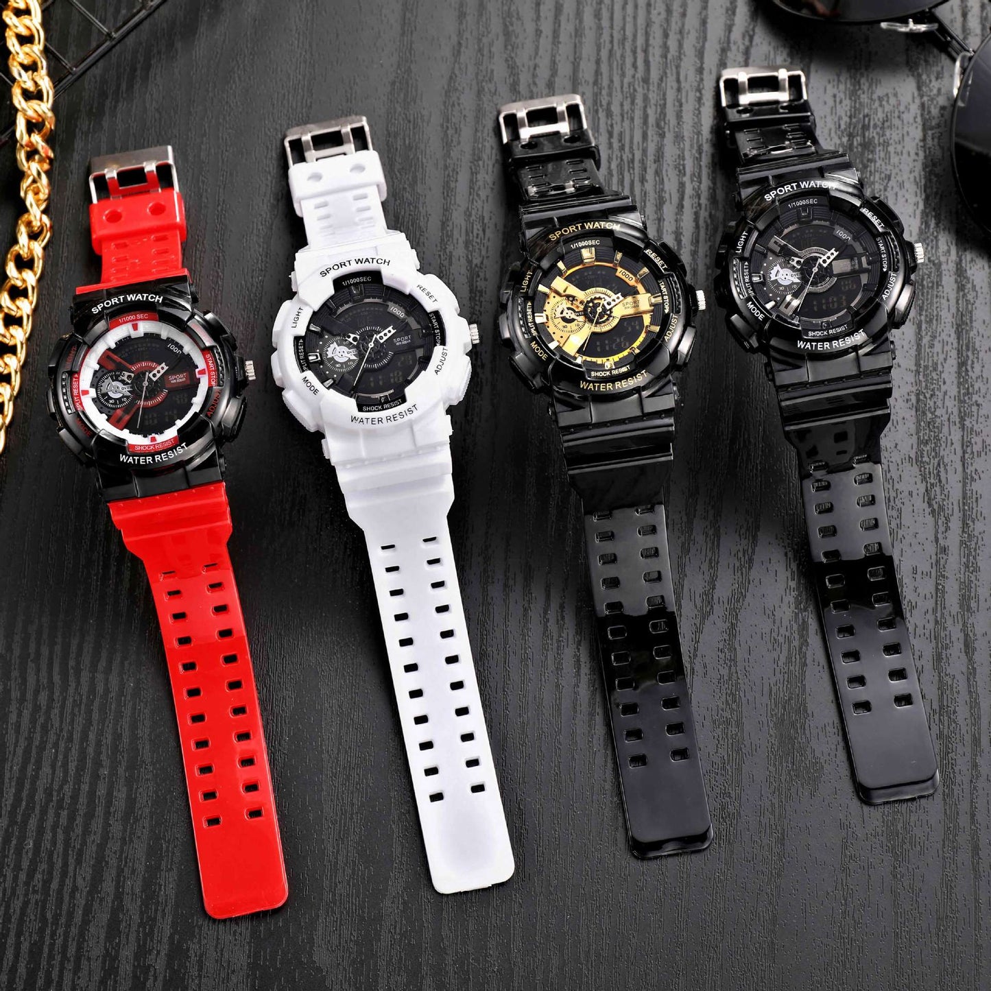 Multi-functional Sports Fashion Watch with Dual-Display and Luminous Features