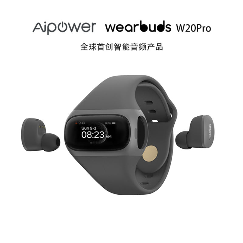 Wearbuds W20 True Wireless Bluetooth Headset and Smart Sports Bracelet Watch