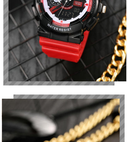 Multi-functional Sports Fashion Watch with Dual-Display and Luminous Features