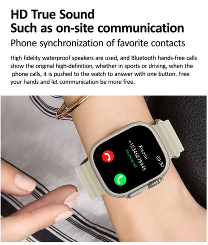 Full Touch Screen Bluetooth Smart Watch with Step, Temperature, Heart Rate, and Sleep Monitoring