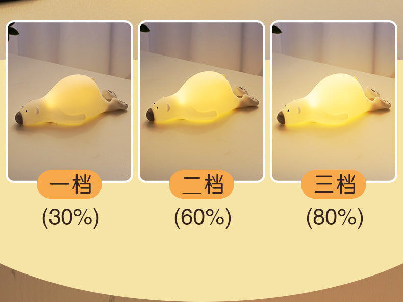 rechargeable Silicone tap light, feeding night light, charging tap light, pressure relief light