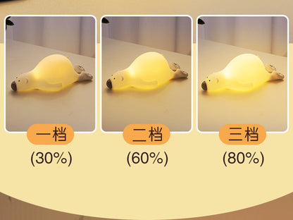 rechargeable Silicone tap light, feeding night light, charging tap light, pressure relief light