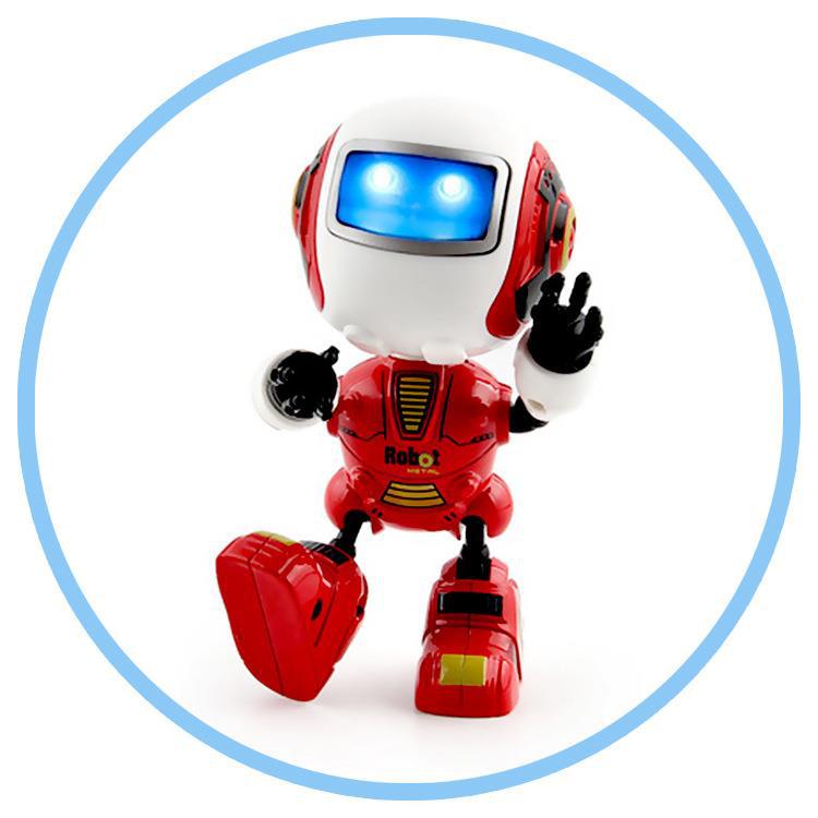 Interactive Induction Alloy Robot Toy with Light and Music, Ideal Intelligent Companion