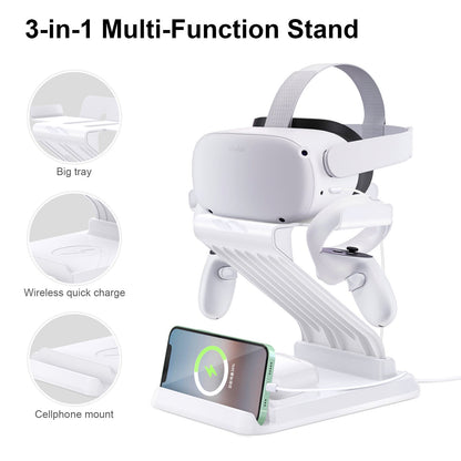 VR Headset Charging and Display Stand for Oculus Quest 2, HTC, Pico Neo 3 and Other VR Headsets