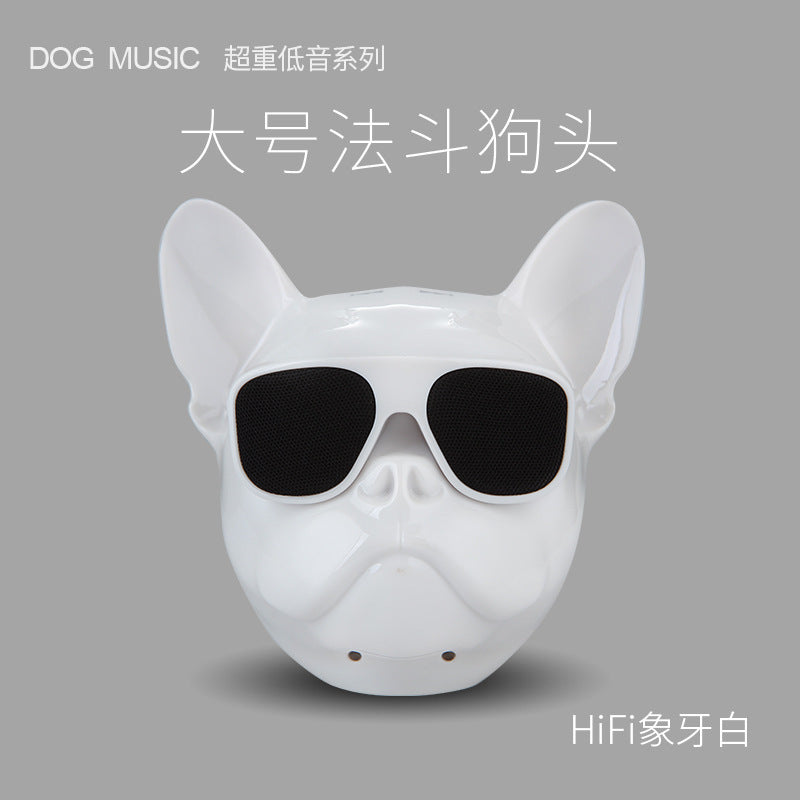 Portable Wireless Bluetooth Speaker - Creative Bull Dog Head Design