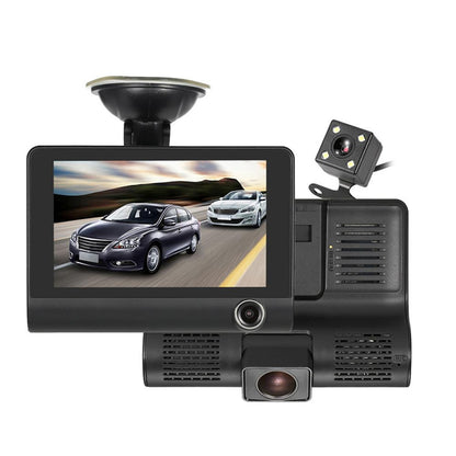 HD Three-Lens DASH CAM for Car Recording with Night Vision