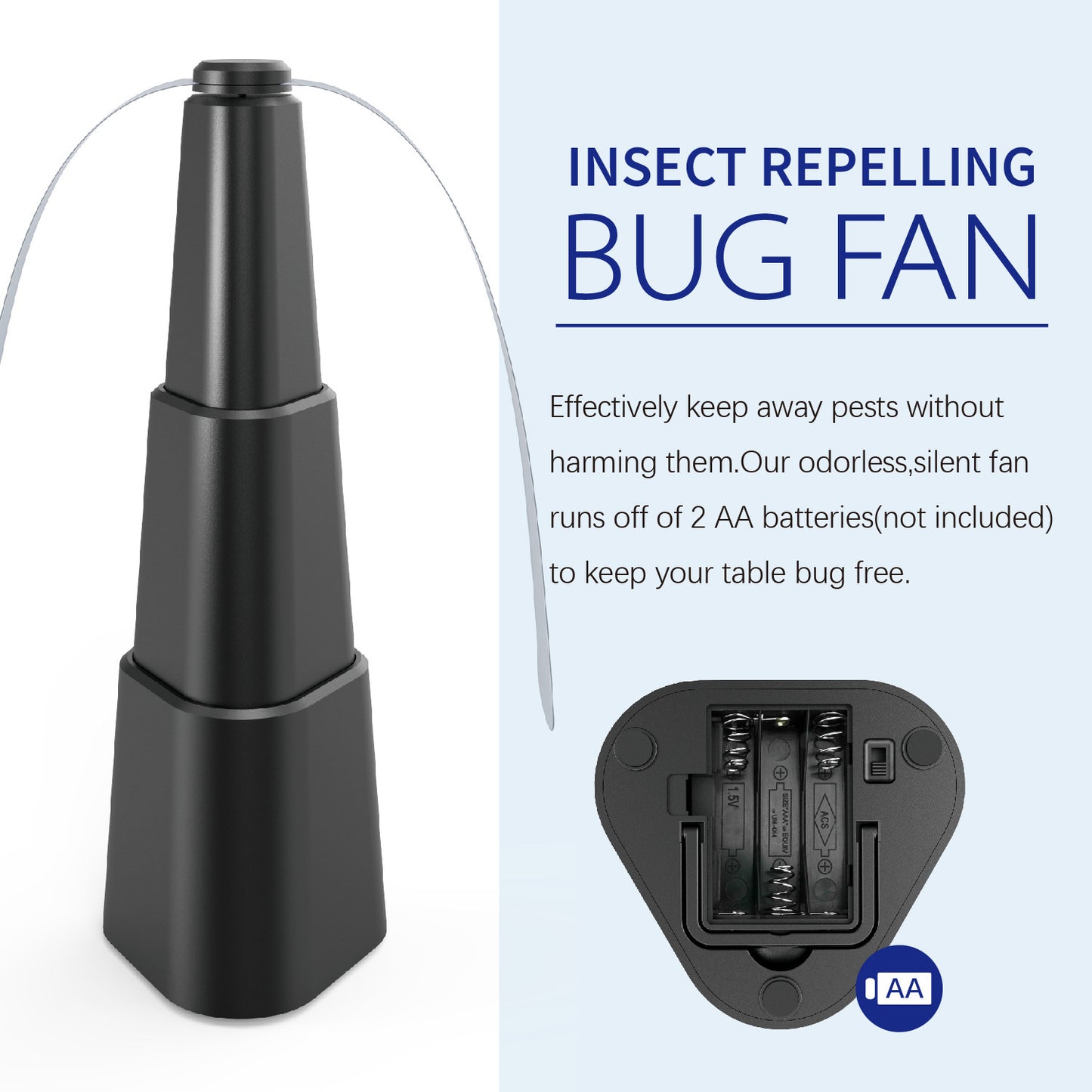 QY11 Fly Repellent Fan with Electronic Mosquito and Cockroach Repellent