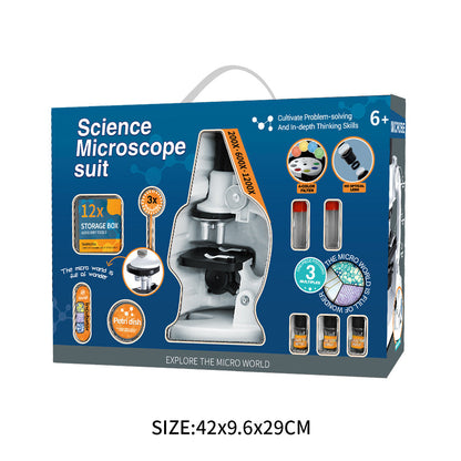 Science Horse Children's Microscope - 1200x HD STEM Toy for Elementary School Science Experiments