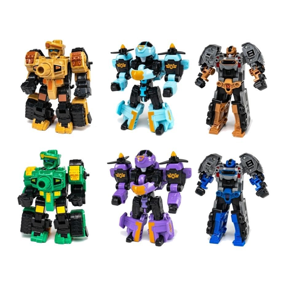 Transforming Car Robot Mech Warrior Tank Airplane Model Cartoon Toy