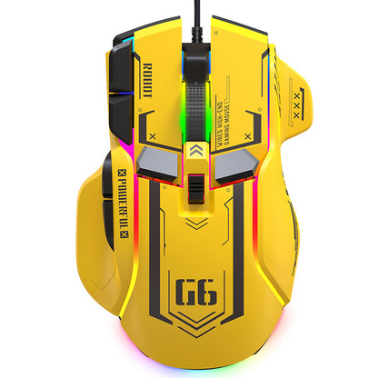 Wired luminous computer notebook electronic gaming mouse