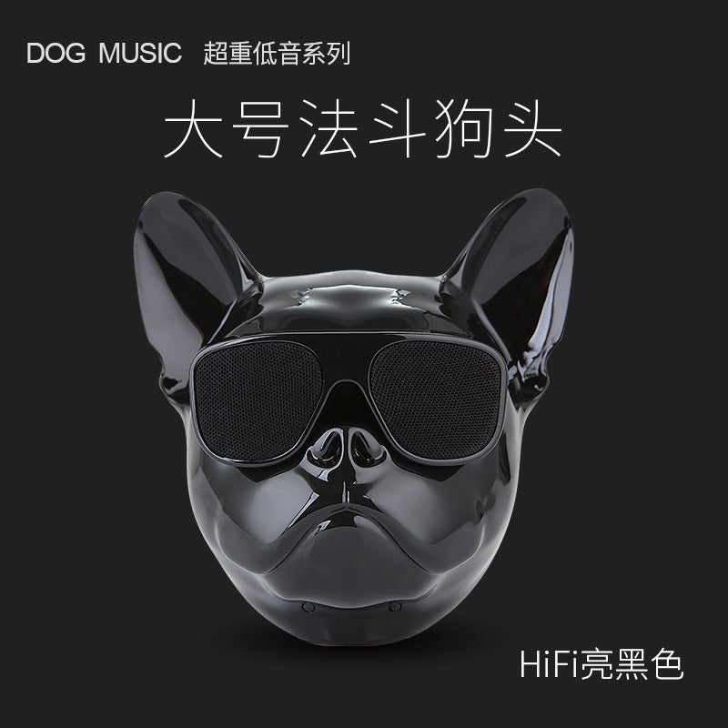 Portable Wireless Bluetooth Speaker - Creative Bull Dog Head Design