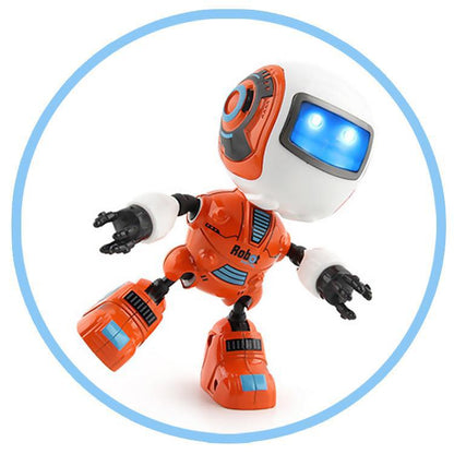 Interactive Induction Alloy Robot Toy with Light and Music, Ideal Intelligent Companion