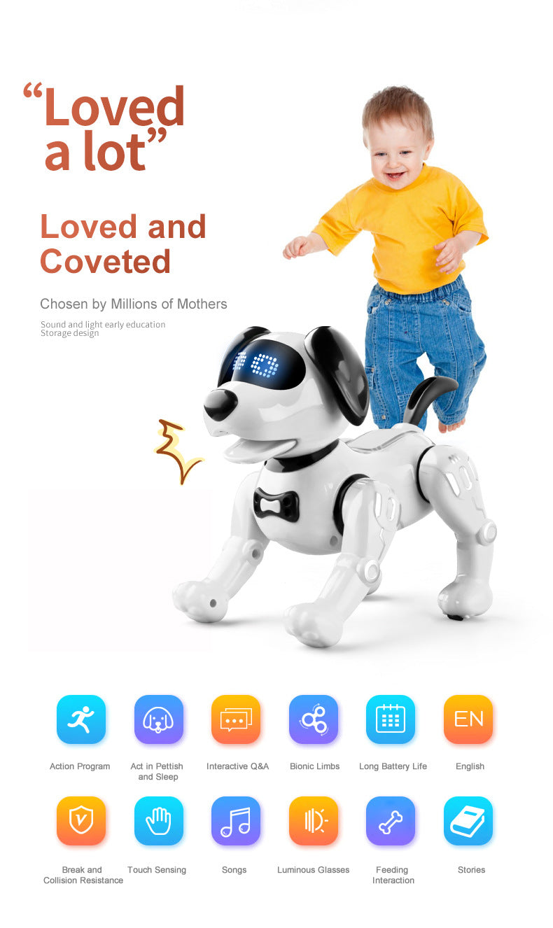 Interactive Remote Control Robot Dog Toy with Accessories