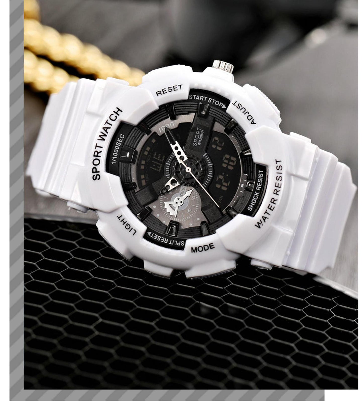 Multi-functional Sports Fashion Watch with Dual-Display and Luminous Features