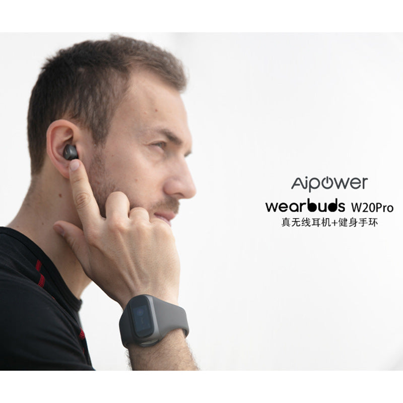 Wearbuds W20 True Wireless Bluetooth Headset and Smart Sports Bracelet Watch