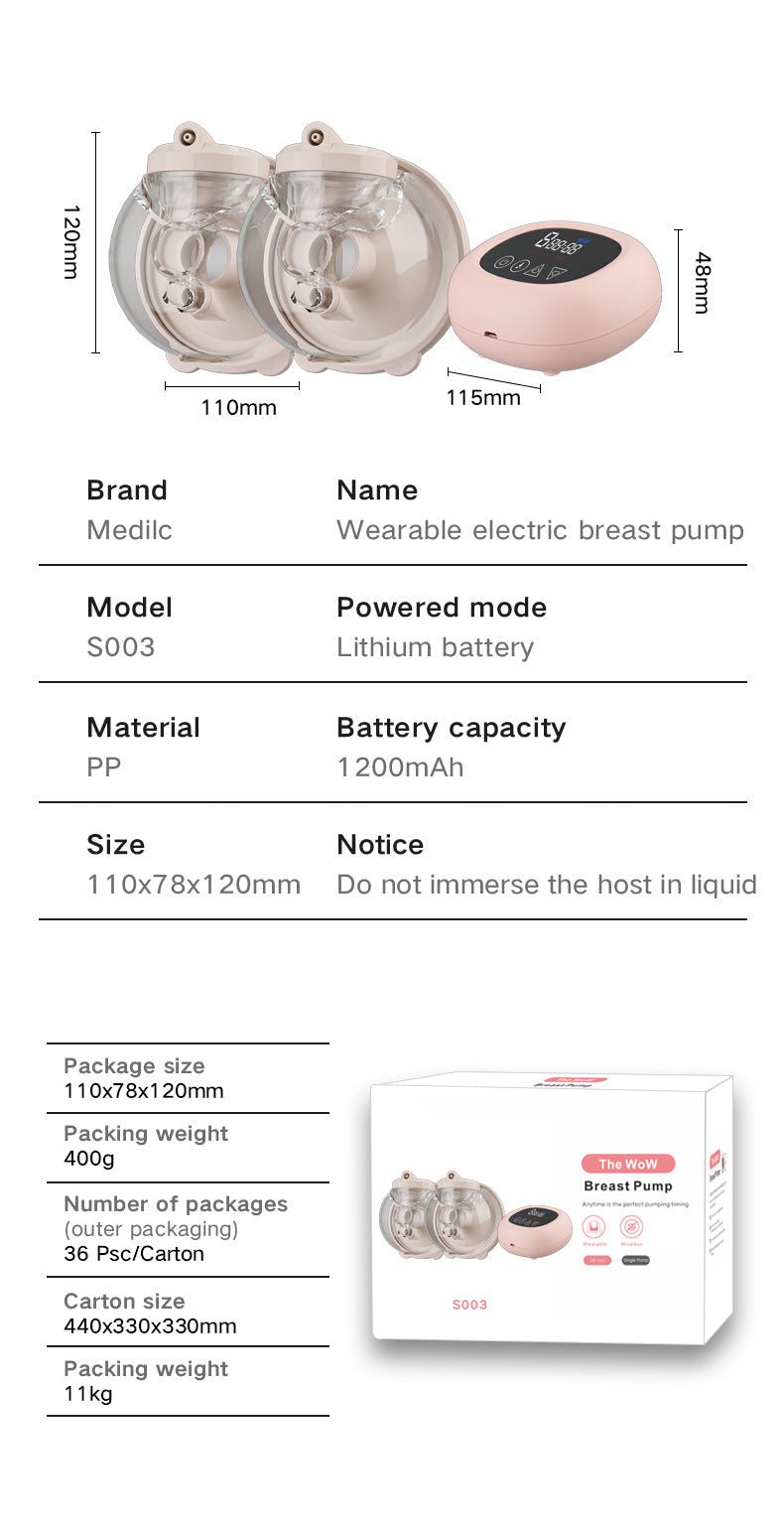 MIDALA bilateral electric Breast pump automatic suction silent painless milk collector