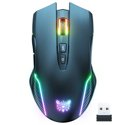 Wireless Gaming Mouse with Bluetooth Charging and RGB Luminous Lighting - Esports Mechanical Mouse with High Precision 1600dpi