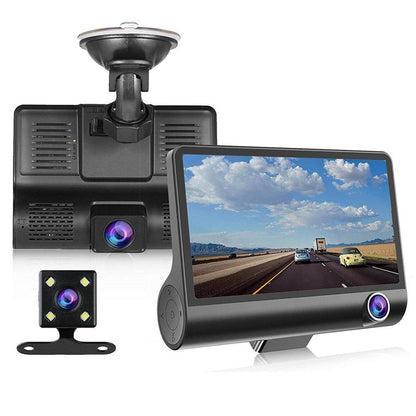 HD Three-Lens DASH CAM for Car Recording with Night Vision