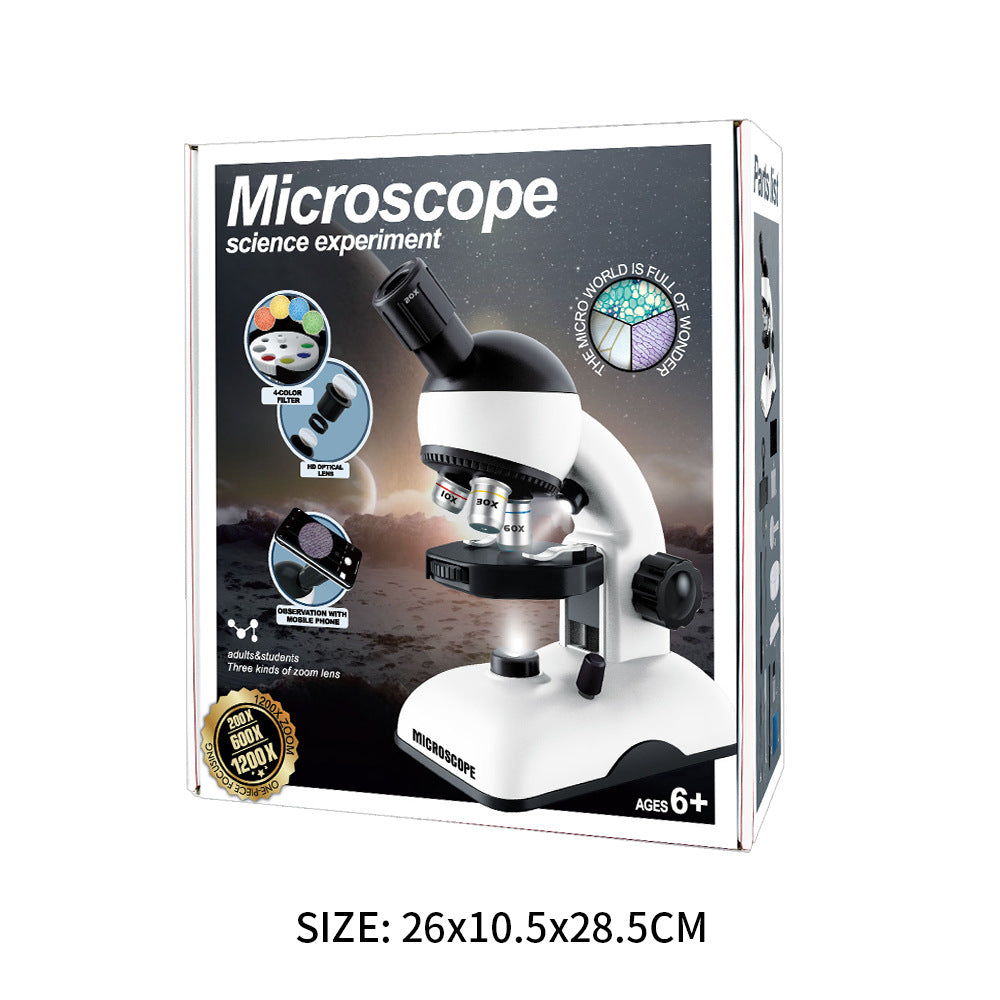 Science Horse Children's Microscope - 1200x HD STEM Toy for Elementary School Science Experiments