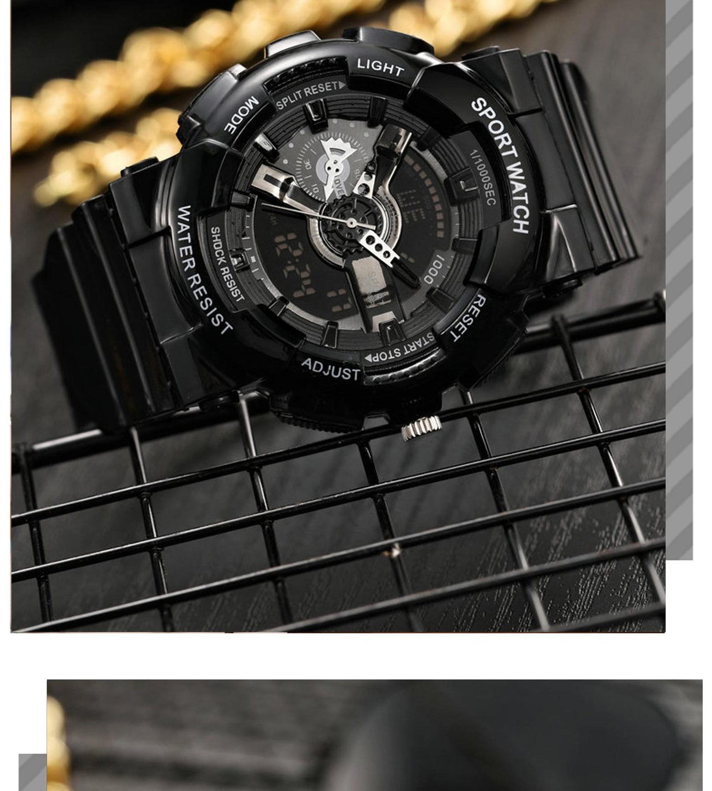 Multi-functional Sports Fashion Watch with Dual-Display and Luminous Features