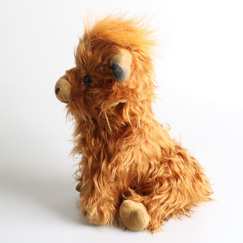 Scottish Highlands Home with our Adorable and Long-Haired Highland Cow Plush Kids Toy