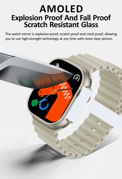 Full Touch Screen Bluetooth Smart Watch with Step, Temperature, Heart Rate, and Sleep Monitoring