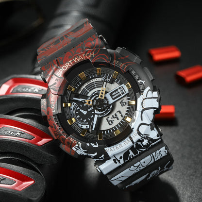 Multi-functional Sports Fashion Watch with Dual-Display and Luminous Features