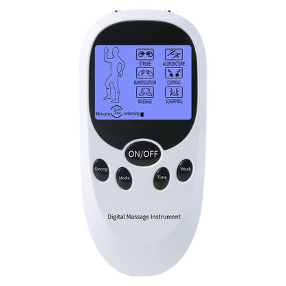 Dual Channel Digital Meridian Massager for Neck, Back, Waist and Legs - Portable and Battery Operated