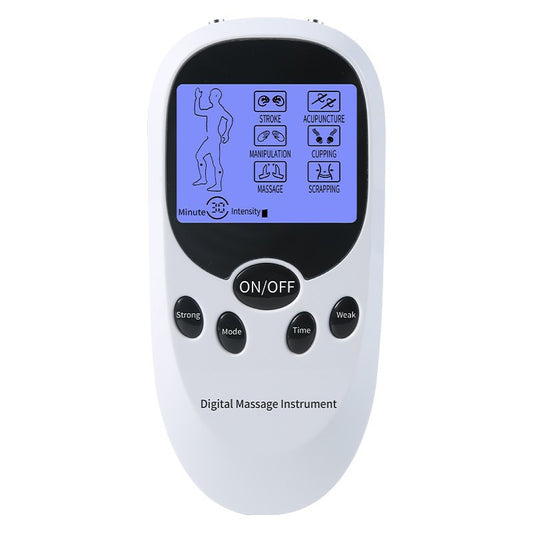 Dual Channel Digital Meridian Massager for Neck, Back, Waist and Legs - Portable and Battery Operated