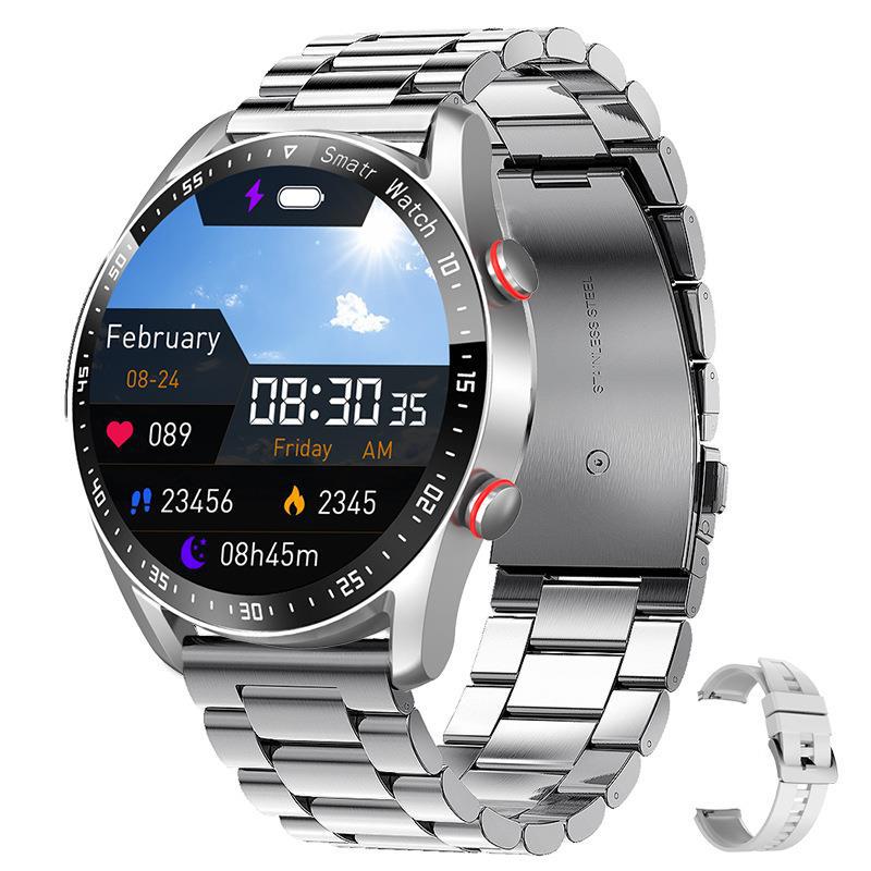 HW20 Smart Watch - ECG+PPG, Stainless Steel Strap, Bluetooth, Waterproof, Health Monitoring