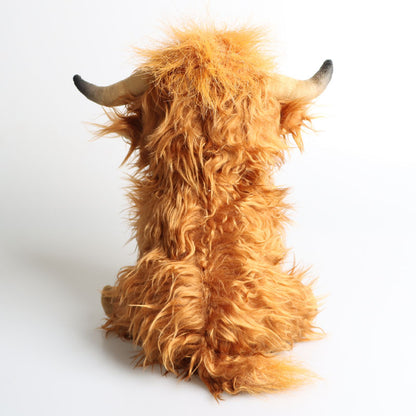 Scottish Highlands Home with our Adorable and Long-Haired Highland Cow Plush Kids Toy