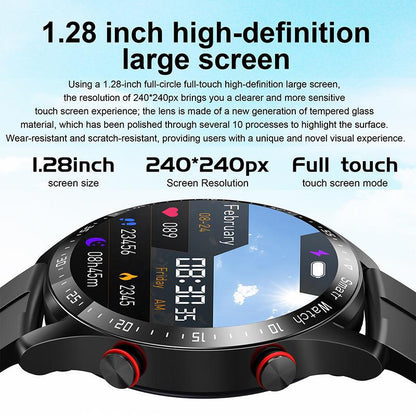 HW20 Smart Watch - ECG+PPG, Stainless Steel Strap, Bluetooth, Waterproof, Health Monitoring